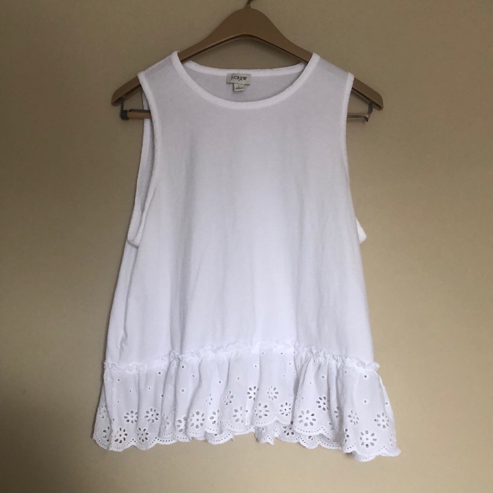 J Crew Ruffle Tank Top
